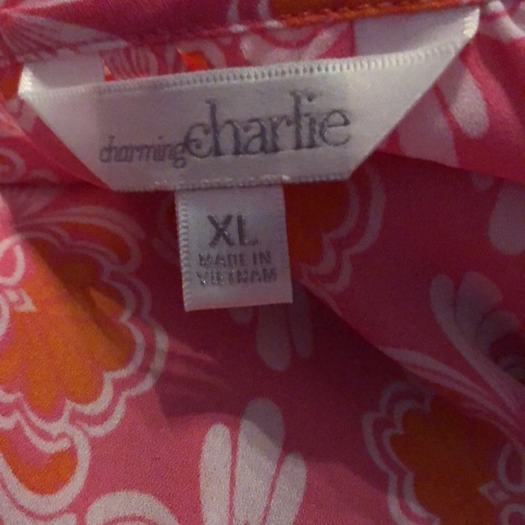 EUC XL Charming Charlie cold shoulder top with criss/cross on back. Cool, flowy - Picture 6 of 6